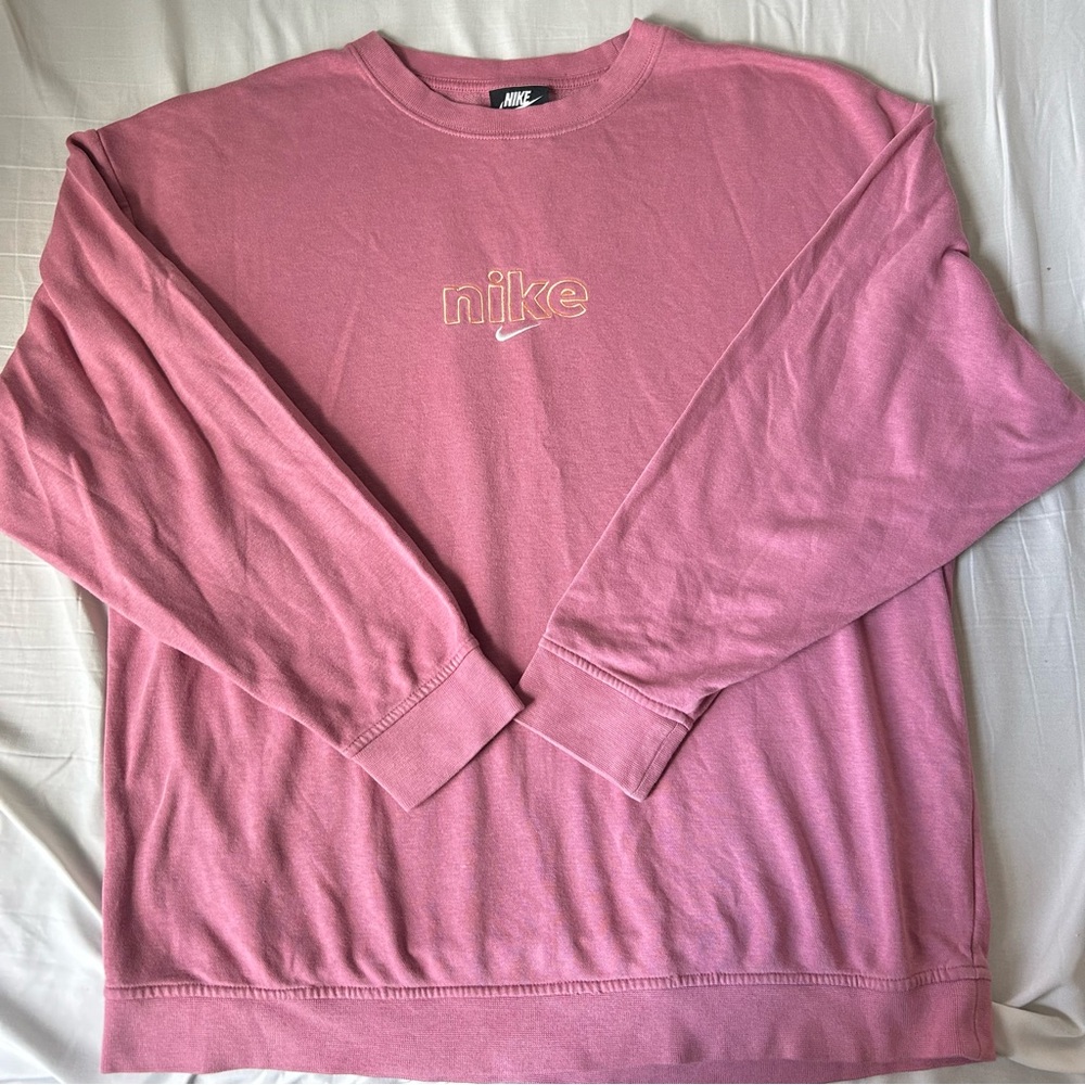 nike pink crewneck